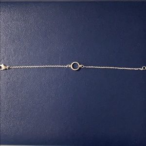 Silver single circle bracelet